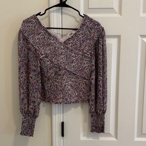 BB Dakota by Steve Madden Multicolor Smocked Blouse